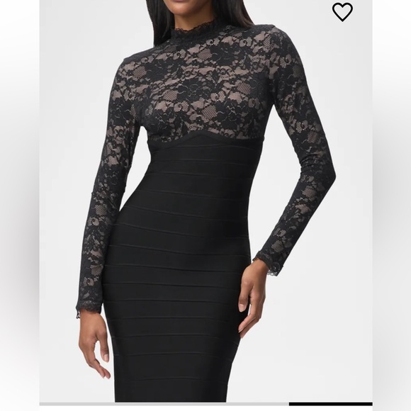 Herve Leger Dresses & Skirts - Herve Leger Candice Black Off Shoulder Dress Size XS